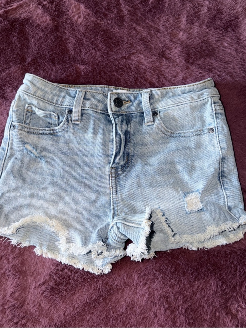 SZ 10 RSQ Light Blue Distressed Denim Shorts